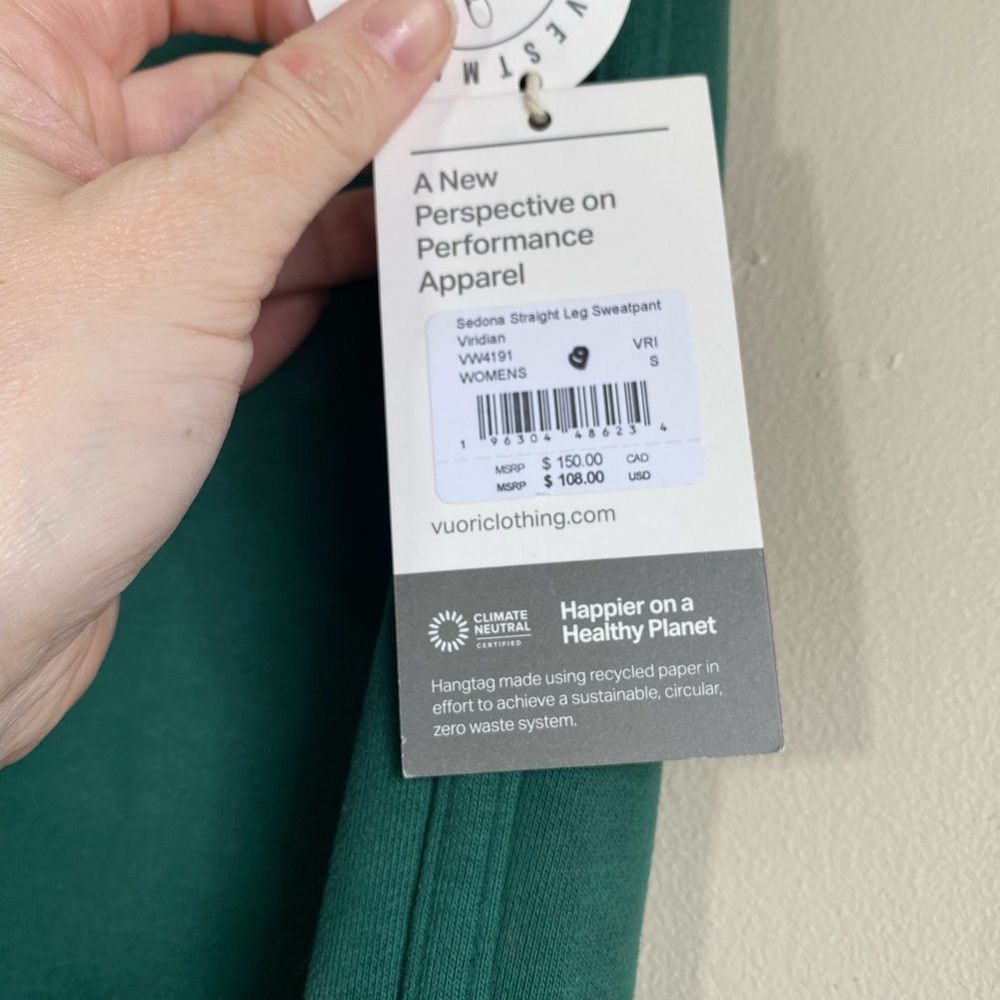 Vuori Sedona Straight Leg Sweatpant size S in Viridian - Picture 5 of 5